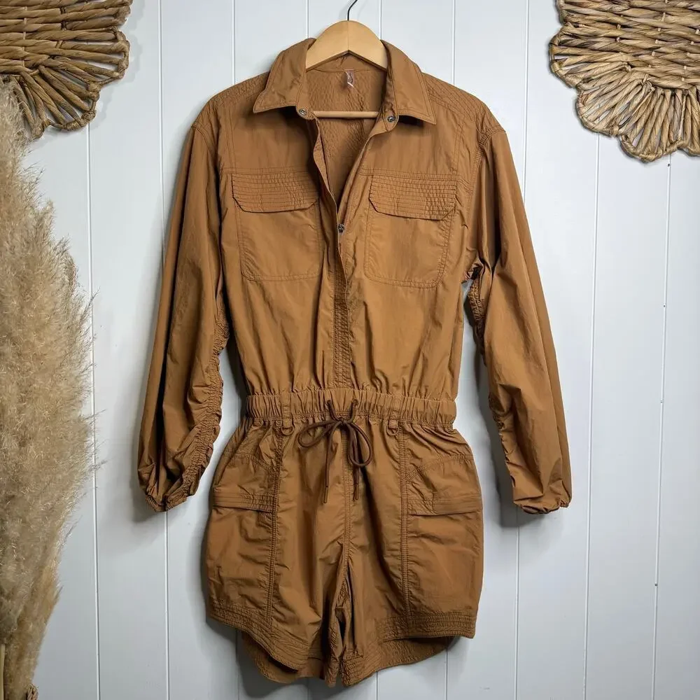 Free People romper activewear shortsie onesie jumpsuit gorpcore utility XS